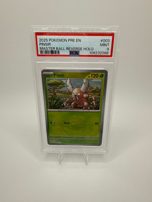 2025 Pinsir Master Ball Reverse Holo PSA 9