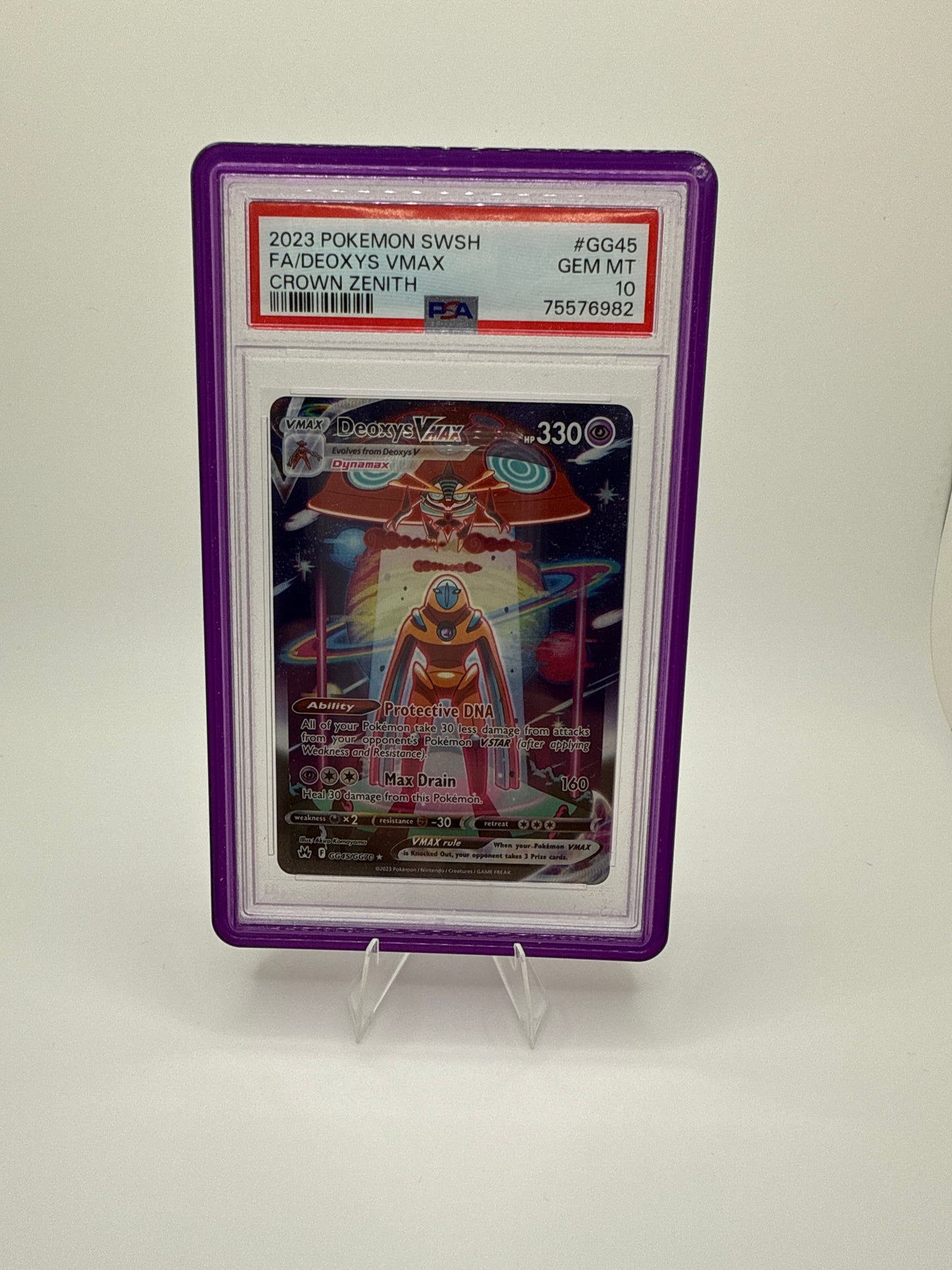 2023 Deoxys VMAS PSA 10 (with purple guard)